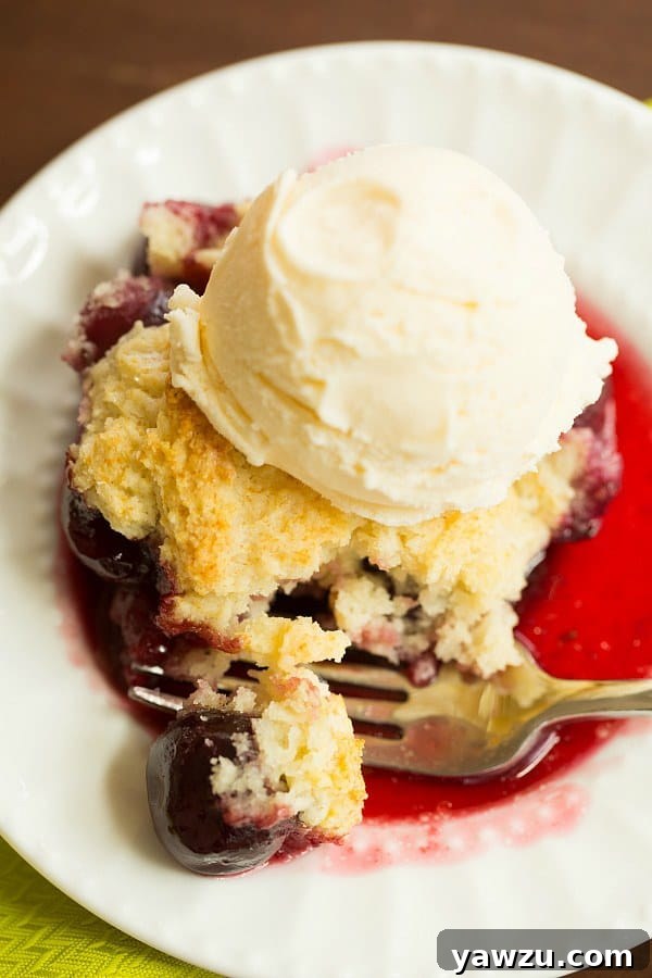 Cherry Cobbler | browneyedbaker.com #recipe