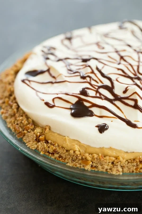 Chocolate-Peanut Butter Banana Cream Pie with Pretzel Crust - A divine dessert with layers of sweet and salty flavors.
