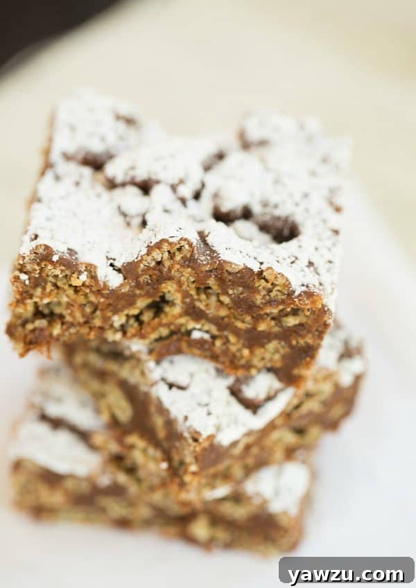 Muddy Buddy (Puppy Chow) Rice Krispie Treats | browneyedbaker.com #recipe