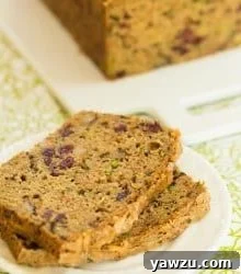 Spiced Zucchini Bread with Walnuts and Dried Cranberries