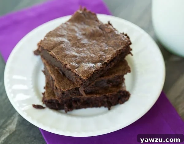 Close-up of a square of Zingerman's Black Magic Brownie