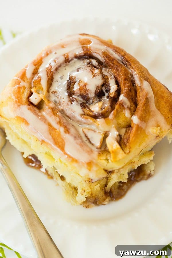 Salted Caramel Apple Cinnamon Rolls, a delightful fall treat