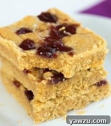 Peanut Butter and Jelly Cookie Bars Recipe Image