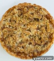 Maple-Apple Pie with Walnut Crumble Topping