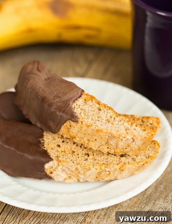 Delicious Chocolate-Dipped Banana Bread Biscotti