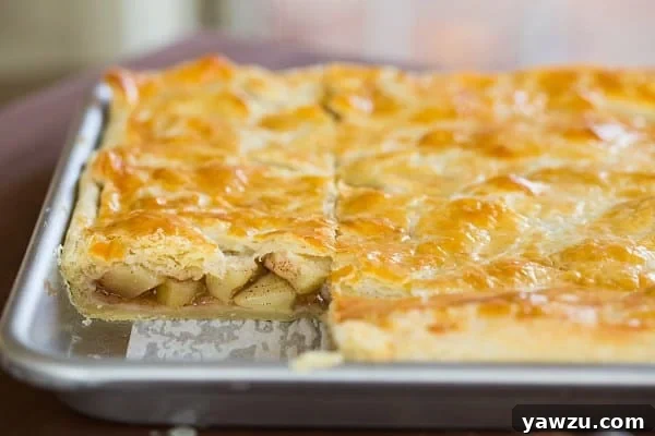 Apple Slab Pie - Perfect for serving a crowd! | browneyedbaker.com #recipe