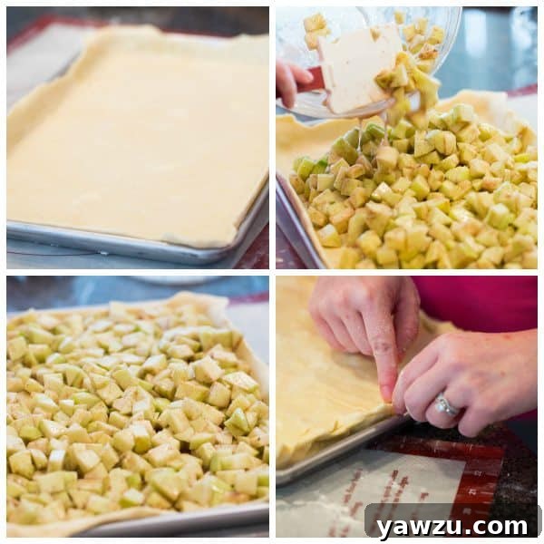 Apple Slab Pie - Perfect for serving a crowd! | browneyedbaker.com #recipe