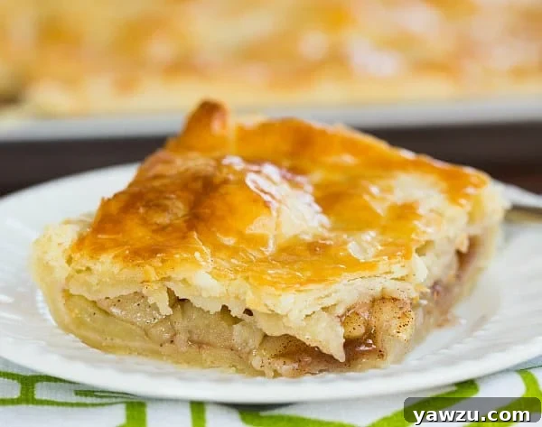 Apple Slab Pie - Perfect for serving a crowd! | browneyedbaker.com #recipe