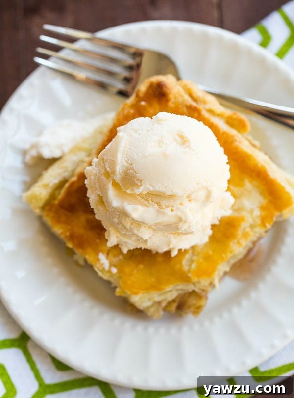 Apple Slab Pie - Perfect for serving a crowd! | browneyedbaker.com #recipe