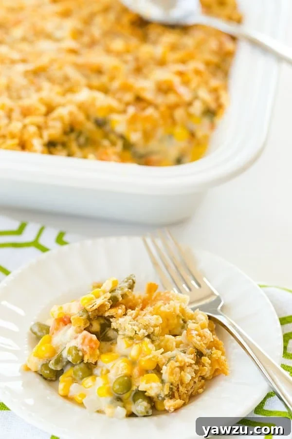 Classic Corn and Mixed Vegetable Casserole for Thanksgiving