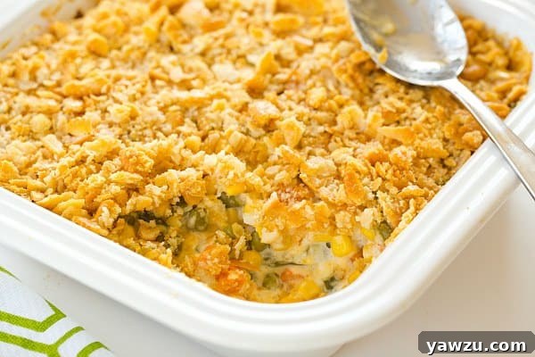 Creamy Corn and Mixed Vegetable Casserole, a delightful side dish