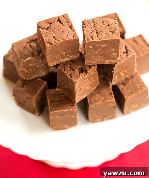Classic Homemade Chocolate Fudge, a simple old-fashioned recipe passed down through generations