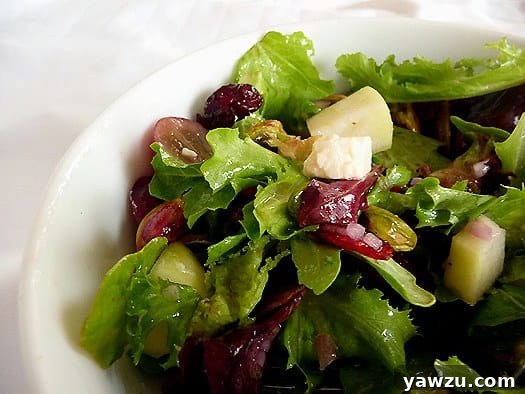 A close-up view of the Signature Salad with its vibrant ingredients.
