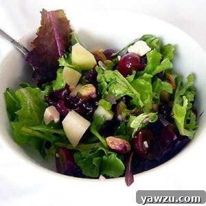 A smaller image of the Signature Salad ready to be served.