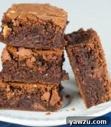 Ultimate Triple Chocolate Chip Brownies, a delicious homemade dessert.
