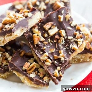 Saltine Toffee Candy with Pecans - An easy and delicious candy recipe!
