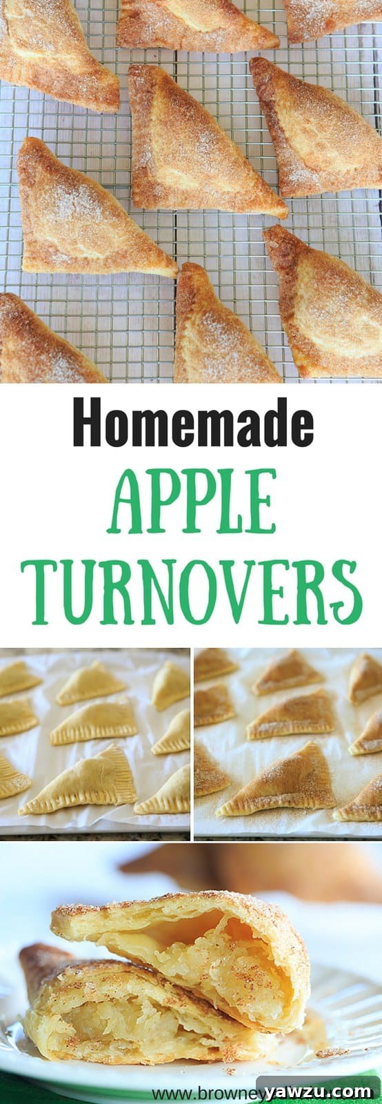 Apple Turnovers From Scratch - Flaky pastry dough and a slightly sweet apple filling.