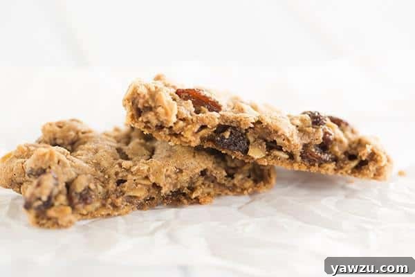 Freshly baked Oatmeal Raisin Cookies from Sadelle's, cooling on a rack