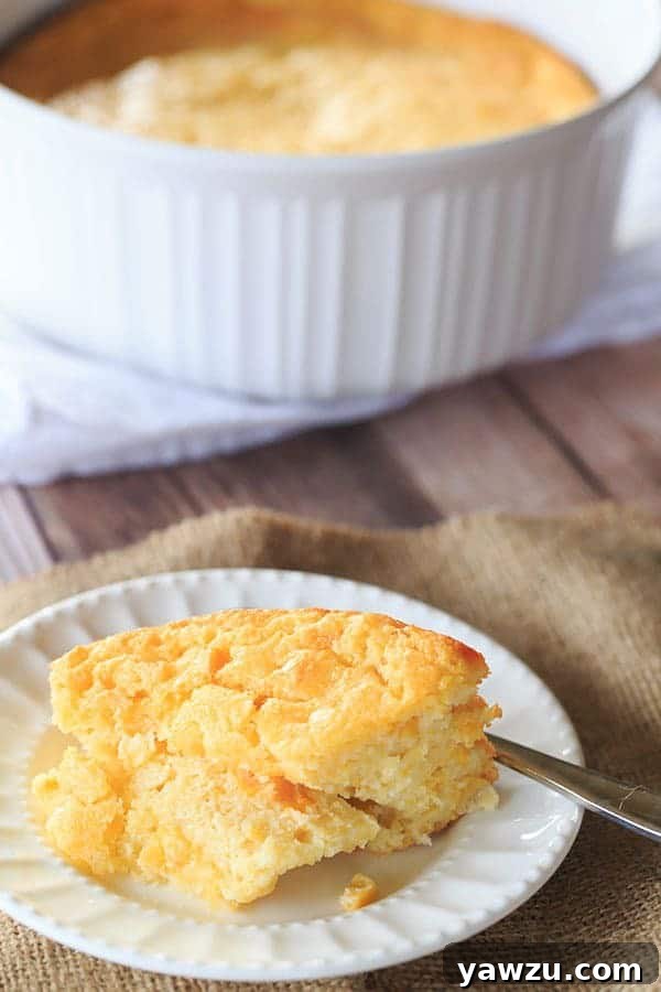 Classic Sweet Corn Spoon Bread with a Souffle Texture