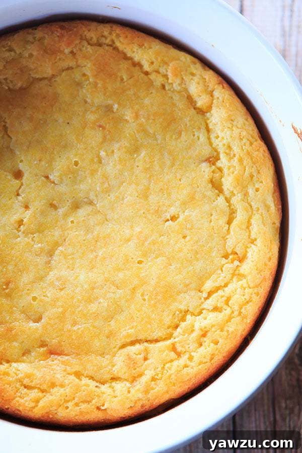 Sweet Corn Spoon Bread - Up Close View