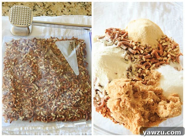 Malted Pretzel Crunch in a bowl, showcasing its golden color and inviting texture.