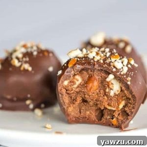 Nutella Pretzel Truffles on a platter