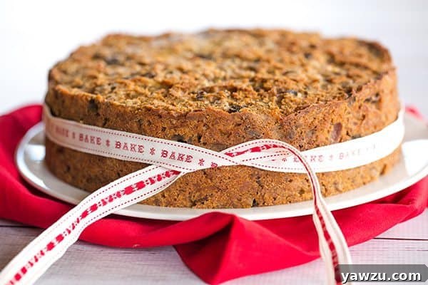Christmas Cake - A wonderfully dense and moist fruit cake loaded with rum-soaked fruit!