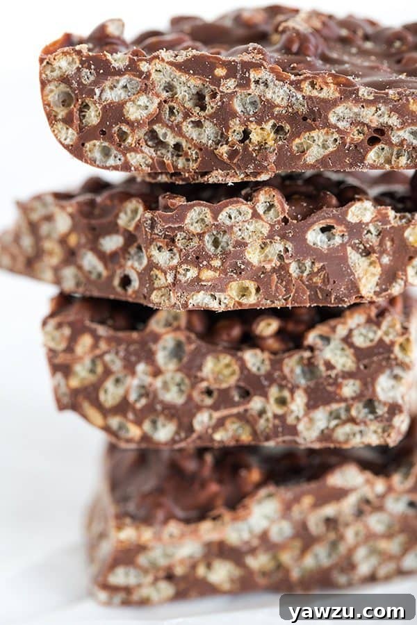 Delicious homemade Crunch bars: incredibly easy, just two ingredients!