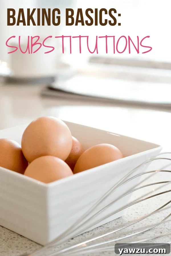 Baking Basics: Common Ingredient Substitutions - If you're baking, be sure to consult this list if you need to make any substitutions!