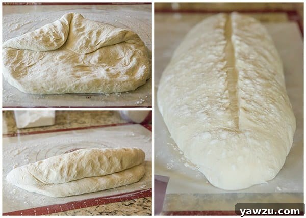 A close-up shot of a baked rustic Italian bread loaf, revealing its golden, crisp crust and inviting texture.