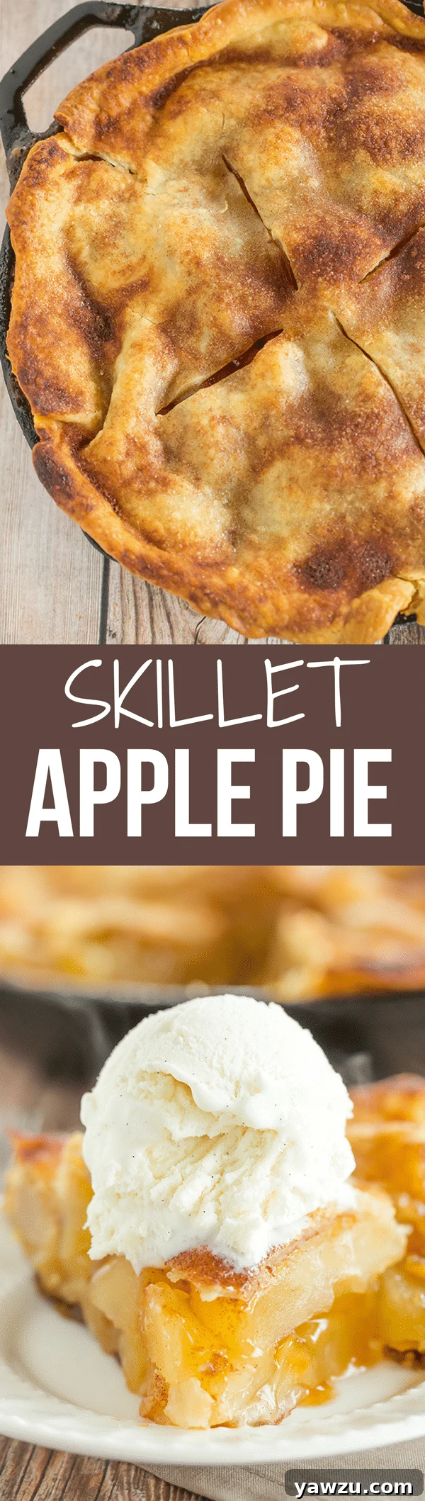 This skillet apple pie is a quick and easy dessert recipe, and it's toffee-like sauce will melt your heart.