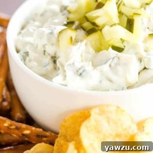 Dill Pickle Dip recipe image.