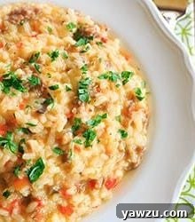 Sausage, Pepper & Mushroom Risotto thumbnail