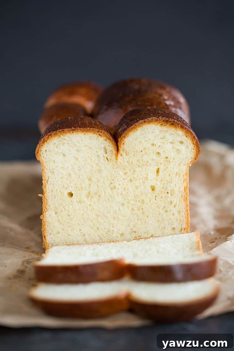 Sliced loaf of sandwich bread