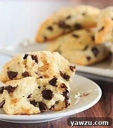 Chocolate Chip Scones, a delightful and easy-to-make breakfast or dessert treat.