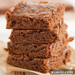 Hershey's Best Brownies - A quick and easy one-bowl brownie recipe that produces dense and fudge-like brownies.