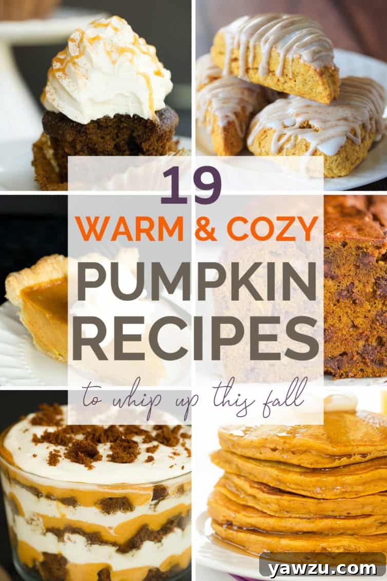 A collage of pumpkin recipes with text overlay