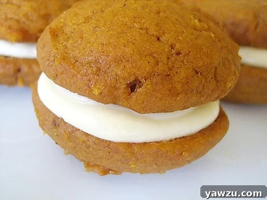 Pumpkin Whoopie Pies with Maple-Cream Cheese Frosting
