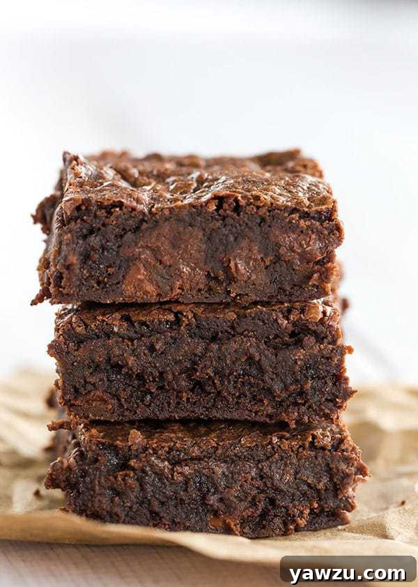 These homemade brownies have all of the great texture and flavor of box-mix brownies, without any of the processed ingredients.