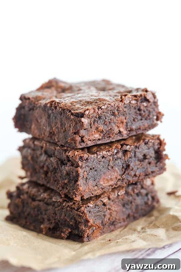 These homemade brownies have all of the great texture and flavor of box-mix brownies, without any of the processed ingredients.