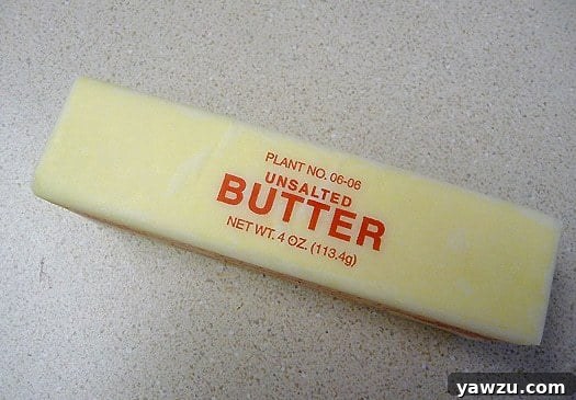 Stick of unsalted butter.